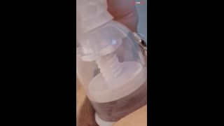 BDSM foreplay in fishnet dress, foreplay with ice, roulette, pussy pump, nipples clamps, cum-5