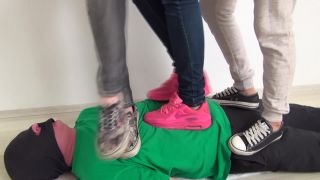 Foot Fetish Beauties - Full body and neck trampling! - Candy, Loren, Sasha - Jumping - trampling - fetish porn bra fetish-1