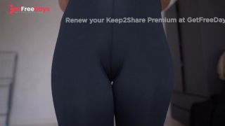 [GetFreeDays.com] Cameltoe in Black Tight Leggings Close Up Adult Leak July 2023-8