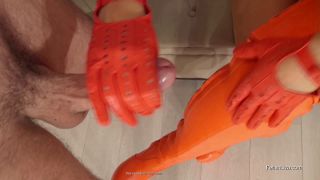 free adult clip 43 gay smoking fetish pov | Fetish Liza – Orange Thigh Bootjob POV | masturbation instructions-2