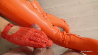 free adult clip 43 gay smoking fetish pov | Fetish Liza – Orange Thigh Bootjob POV | masturbation instructions-9