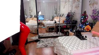 Masturbate in Red Latex suit and high Boots Quick View Po...-2
