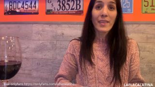 PUBLIC FOOTJOB UNDER THE TABLE AT THE RESTAURANT, WITH PANTYHOSE AND CU.-8