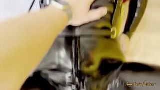 Latex Catsuit Дважды кончил на шлюховатую девушку в латексе-5