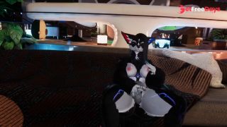 Lonely space furry fuffilling her needs.-1
