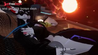 Lonely space furry fuffilling her needs.-7