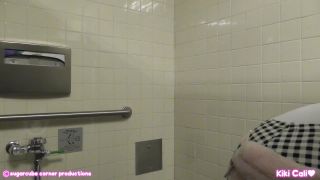 Airport bathroom self-fuck punishment – Kiki Cali | kiki cali | creampie black girl femdom-7