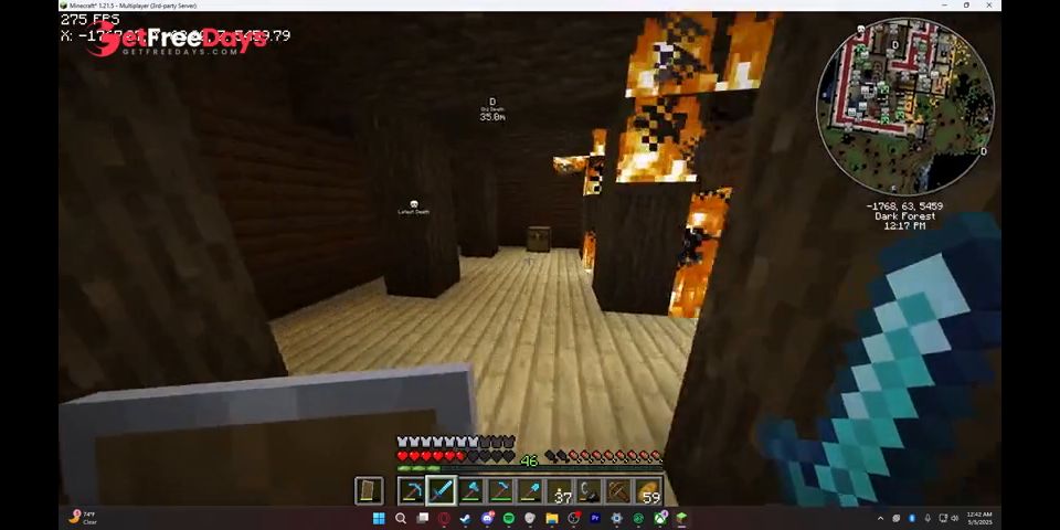 finding chicken jockey in woodland mansion and burning it down i drank a rage potion