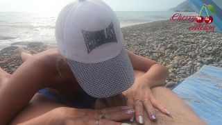 Blonde sex on the beach. Sucking and fucking in the ass / CherryAleksa-4