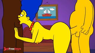 marge simpson es infiel a su esposo con su amigo carl hentai anime-7