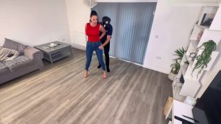 Tricking the police - ball gag, struggling, handcuffs, sh...-1