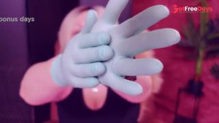 ASMR with nitrile gloves fetish. Arya Grander-1