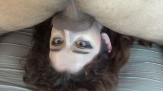 Sexy Black Hair Goth Babe With Nose Piercing Gets Hardcore Sloppy Facefuck Upside Down 69 Throatpie 1080p-3