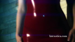 Latexotica 2014   Sophia   Red Latex Dress (mp4)-6