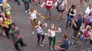 Mardi Gras 2017 From Our Bourbon Street Apartment Girls Flashing For Beads Lesbian!-0