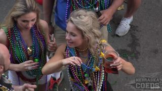 Mardi Gras 2017 From Our Bourbon Street Apartment Girls Flashing For Beads Lesbian!-1