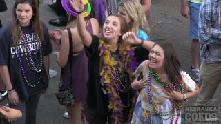 Mardi Gras 2017 From Our Bourbon Street Apartment Girls Flashing For Beads Lesbian!-2