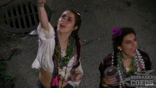 Mardi Gras 2017 From Our Bourbon Street Apartment Girls Flashing For Beads Lesbian!-4