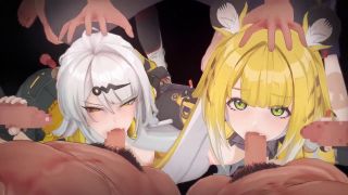 KKK-Hentai-Mov - 【ゼンレスゾーンゼロ 乱交セックス2】イーシェン(儀玄),チーフーフー(橘福福)が集団エッチする3Dエロアニメ動画(Yixuan,Ju Fufu group orgy sex2.)-1