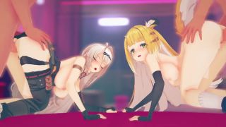 KKK-Hentai-Mov - 【ゼンレスゾーンゼロ 乱交セックス2】イーシェン(儀玄),チーフーフー(橘福福)が集団エッチする3Dエロアニメ動画(Yixuan,Ju Fufu group orgy sex2.)-7