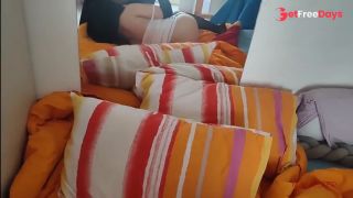 Me with hard cock in bed with hot babysitter, Big load of cum-7