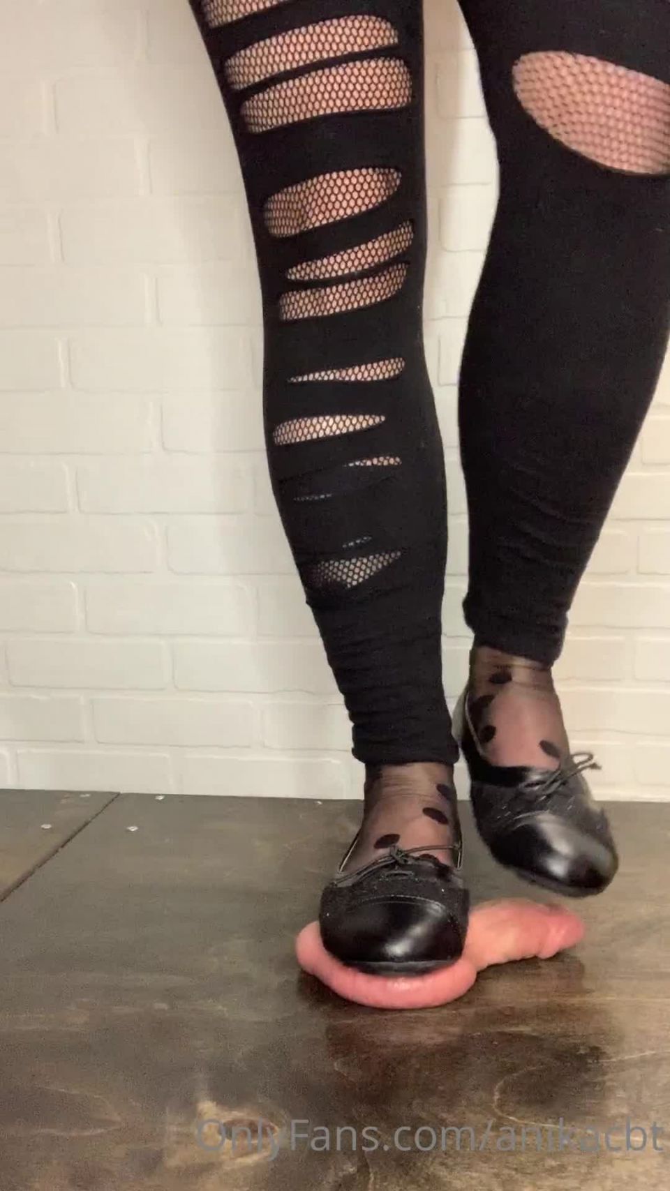 Onlyfans - Goddess Anika - anikacbt - anikacbtDamaging rugs balls and leaving prints with my nobby black flats and sheer charcoal polka - 24-09-2020