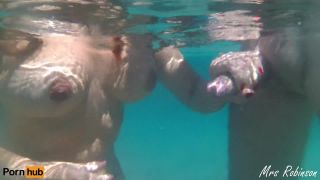 Mrs RobinsonUnderwater Handjob and Cumshot from Sexy Wife with Big Floating Tits-5