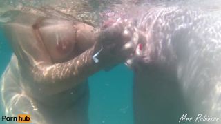 Mrs RobinsonUnderwater Handjob and Cumshot from Sexy Wife with Big Floating Tits-9