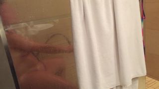 Caught wife masturbating with jet water in the shower-6