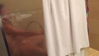 Caught wife masturbating with jet water in the shower-8