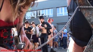 Folsom Street Fair Public CBT - Spanking Charity Booth - Mistress  Evadne-4