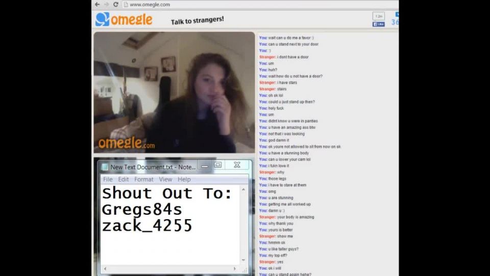 eous girl on omegle shows off her body - hdxporntube.com