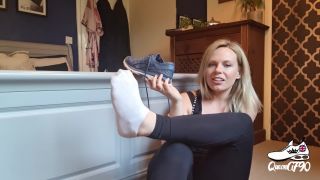 Queengf90 - A sweaty foot slave tease femdom -0