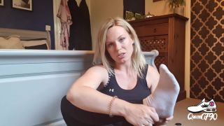 Queengf90 - A sweaty foot slave tease femdom -1