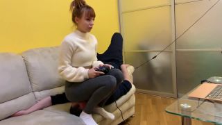 clip 33 Petite Princess FemDom - Gamer Kira In Leggings Uses Her Chair Slave While Playing - amateur - femdom porn fetish queen-6