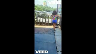 boricualovenyc - PUBLIC SOLO FEMALE CLIMBING FENSE SEX OUTSIDE-5