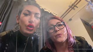 adult video 33 femdom wife Mistress Damazonia - Look Up At Us While We Smoke Our Cigars And Be Our Ashtray If That’s What You’re Required To Be, fetish on femdom porn-7