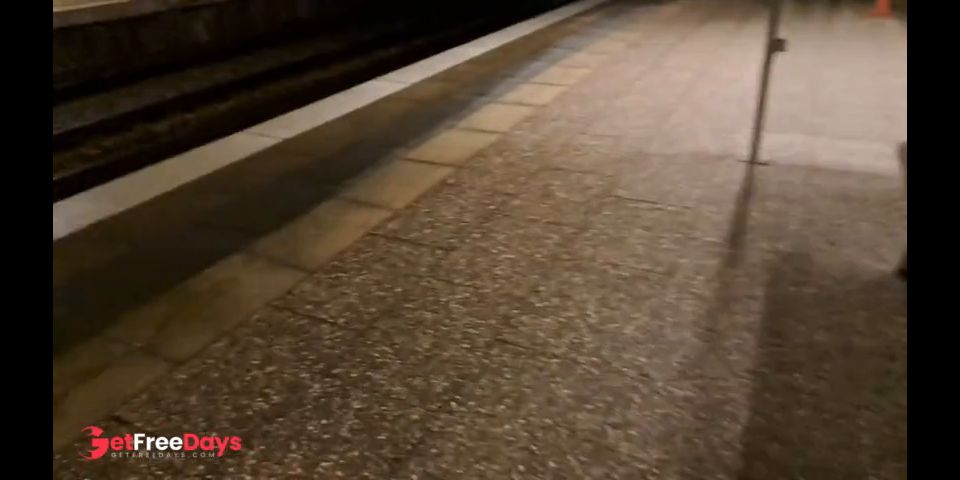 Public Outdoor Train Station Fuck with a Stranger