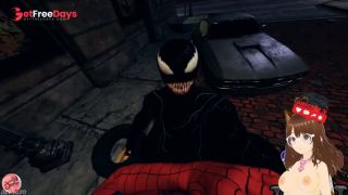 [GetFreeDays.com] Im Spiderman and fuck She Venom with incredible big tits and creampie Parody animation - Jazziuu Adult Stream February 2023-5