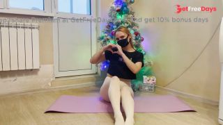 [GetFreeDays.com] Yoga stretching home in Pantyhose Porn Clip March 2023-9