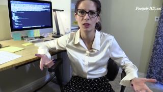 Secretary Karlas Promotion – Pantyhose Footjob – Arches, Toes, Heels, Soles Foot!-3