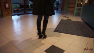 Julie Skyhigh, Pantyhose, Stockings, Leggings - 150204 walking in furs leather boots and jeans [foot fetish] - (Feet porn)-7