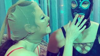 SMOKING DEEPTHROAT Lesson For SISSY Latex Slave-3