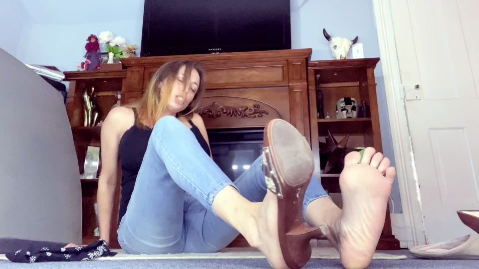 free porn clip 20 femdom gentle Cumming Shoe Play, foot on feet porn