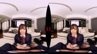 (VR) VRVR-102 HQ超高画質！「先生って、ホントに変態さんですわね…」インテリ生徒が僕を丁寧淫語でオナニーサポート！黒パンスト穿いた美脚で足コキ/尻コキ/濃厚フェラ/素股/相互オナニー！自ら愛液まみれの優秀マ○コに騎乗位挿入すると敏感すぎて何度も痙攣絶頂！奏音かのん!!!-4