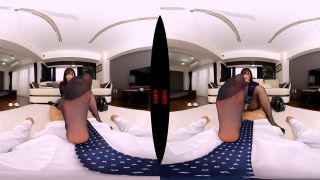 (VR) VRVR-102 HQ超高画質！「先生って、ホントに変態さんですわね…」インテリ生徒が僕を丁寧淫語でオナニーサポート！黒パンスト穿いた美脚で足コキ/尻コキ/濃厚フェラ/素股/相互オナニー！自ら愛液まみれの優秀マ○コに騎乗位挿入すると敏感すぎて何度も痙攣絶頂！奏音かのん!!!-7