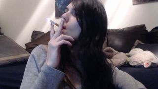 PrincessCica - Red Lips and Smoke - Smoking-8