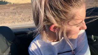 Eva Elfie - Public Teen Sex in the Convertible Car on a way to Las Vegas [1080p] - Teen-9