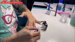 KimmyVampire - Blog 1 Doing my Nails To a CustomeVid-6