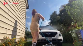 [GetFreeDays.com] Sneaky neighbour watches MILF wash car in skin coloured dress Porn Leak November 2022-7